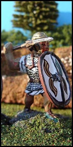 CRT 3 - Legionarie in Coolus helmet and mail, throwing