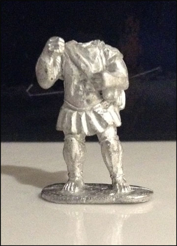 G39 - Headless Hoplite - Muscled cuirass & greaves Hoplite with Sloped spear, walking/ advancing
