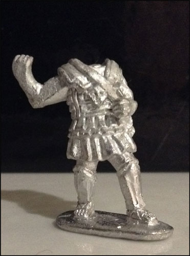 G44 - Headless Hoplite - Linen Cuirass & Greaves - Hoplite attacking, spear in overarm thrusting position