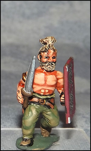 GE 4 Warrior advancing.Wearing trousers