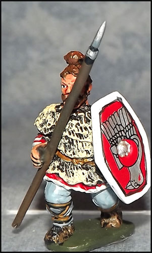 GE 6 Warrior advancing. Trousers and fur jacket