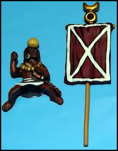 INDT17 - Elephant rider with large standard