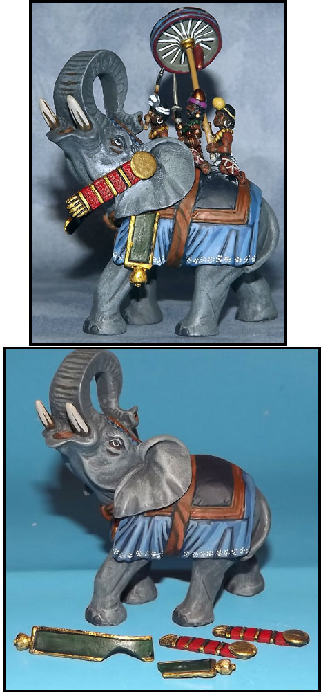 INDT21 - Indian war elephant with decorative trappings