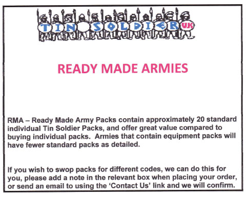 15mm Tin Soldier Army Packs