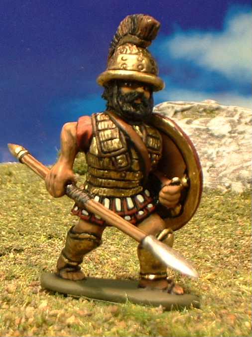 AET 2 Etruscan Hoplite (Attacking underarm) spear & shield