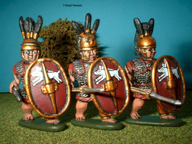 ARR 4 Principe/Hastati Paint type A. sw/sh/pilum. (3 head variants)